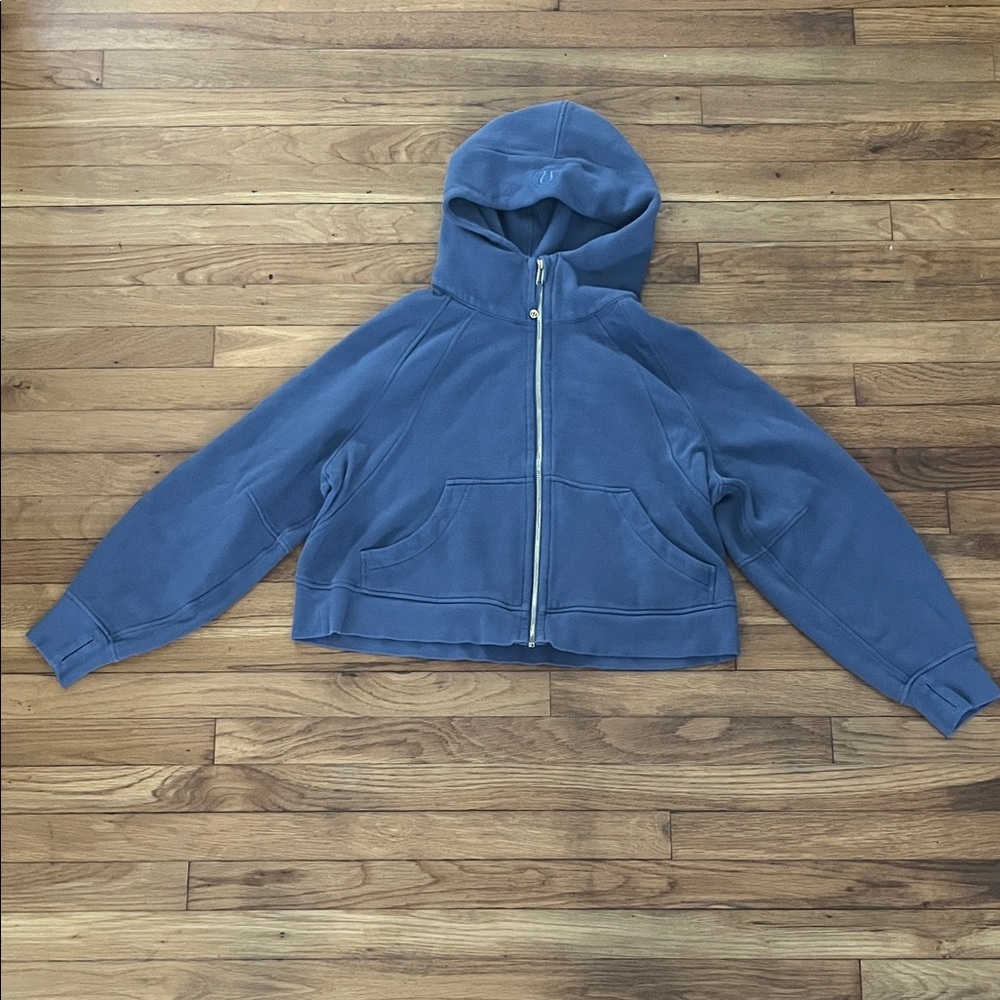lululemon athletica Blue Zip-Up Hooded Jacket
